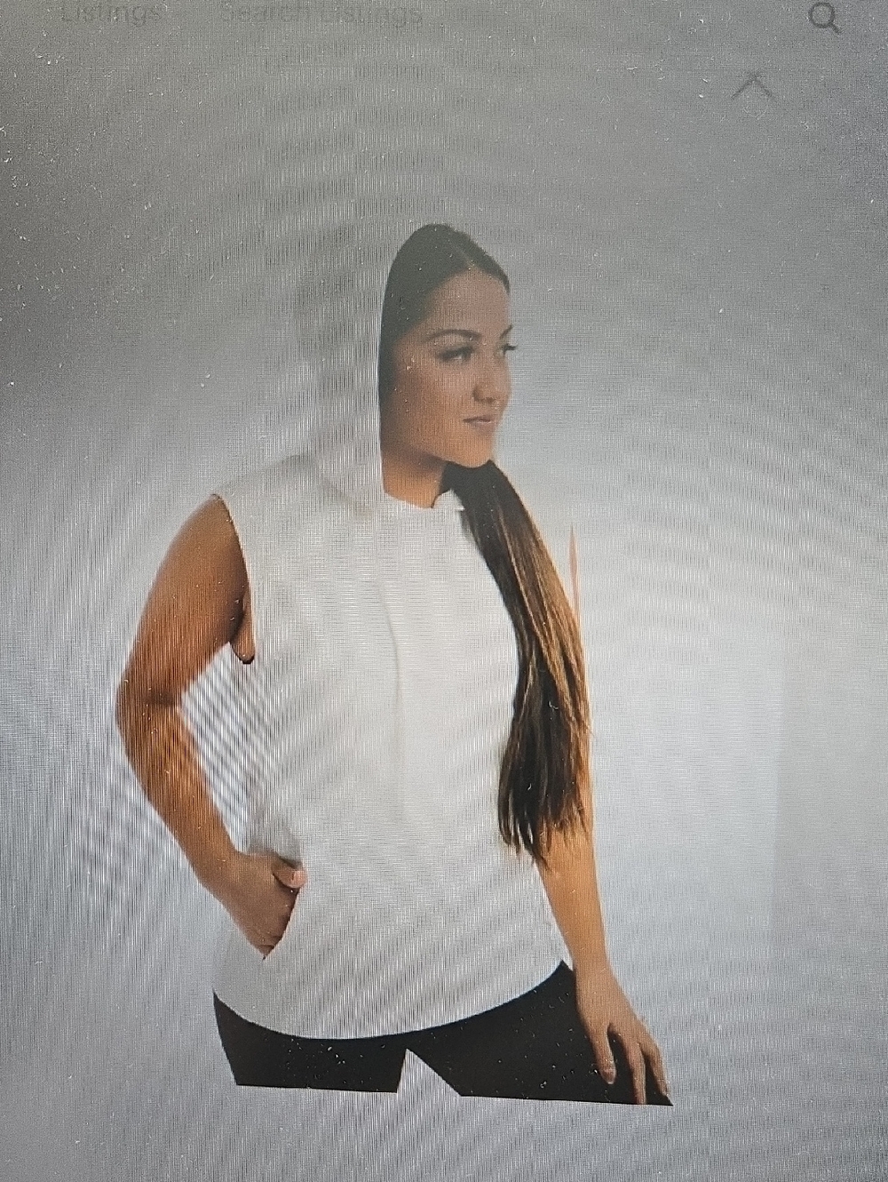 ZYIA White Fighter Sleeveless Hoodie Pullover Small Nwt